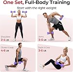 FEIERDUN Ensemble de sonnettes réglables 2, Chaque 2/4/6/8/10 lbs Poids pour les femmes, Ajustage rapide du poids, Double protection de verrouillage, Versatile Main Poids pour la maison Gym