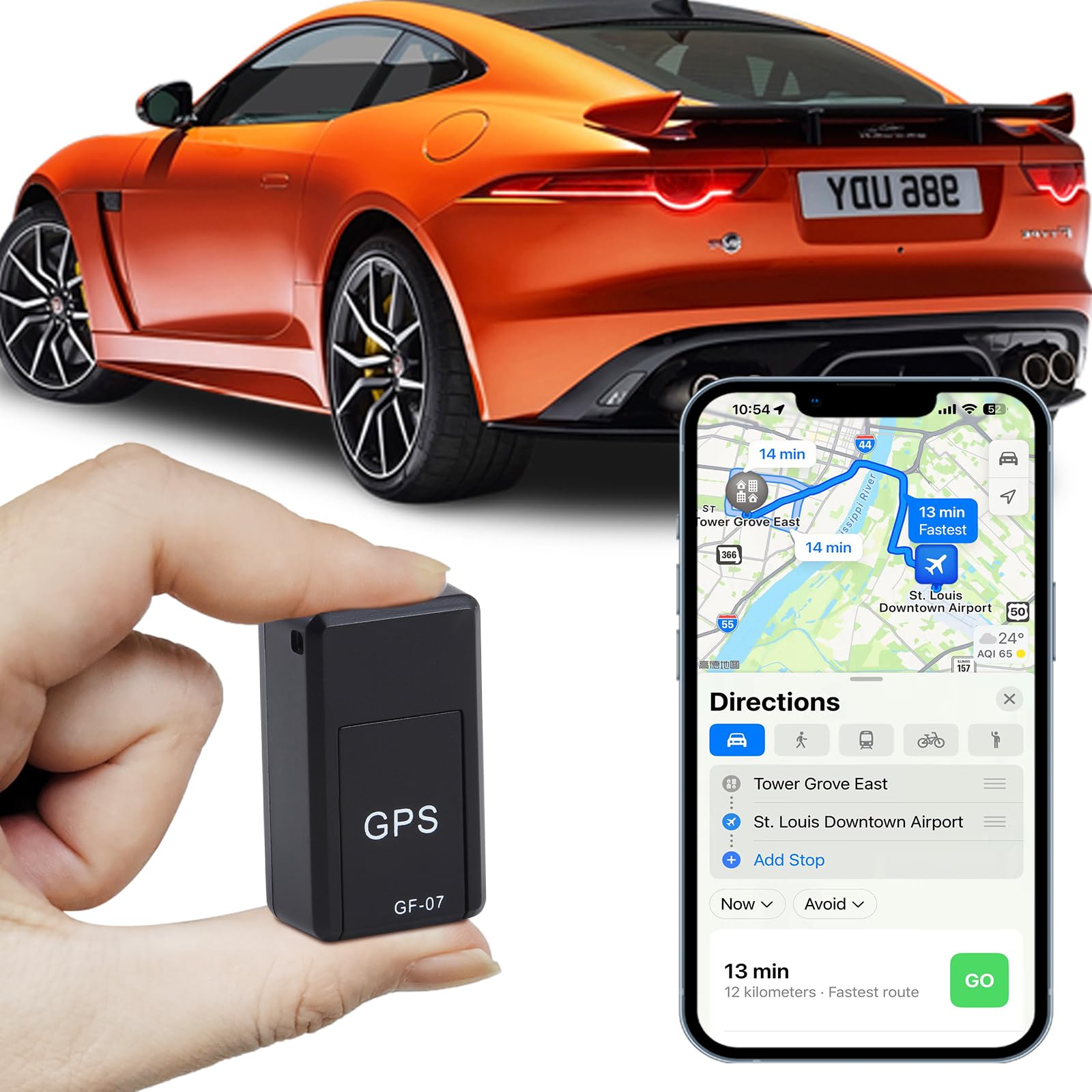 GPS Tracker for Vehicles,Portable Real Time Magnetic GPS Tracking Device, Full Global Coverage Location GPS Tracker for Kids,Car/Trucks/Person/Dogs.No Subscription Required/No Monthly Fee