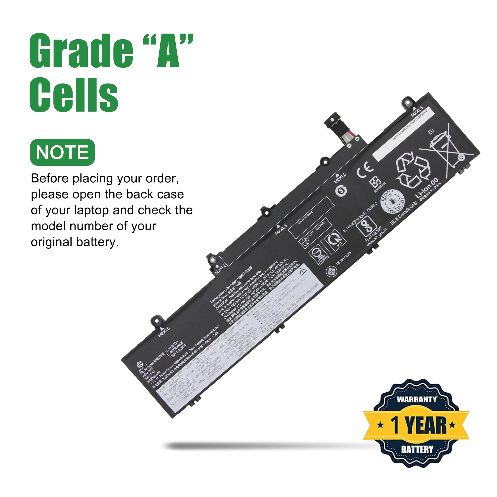 Amazon.com: JIAZIJIA L19L3PD5 SB10X02608 5B10X02603 Battery