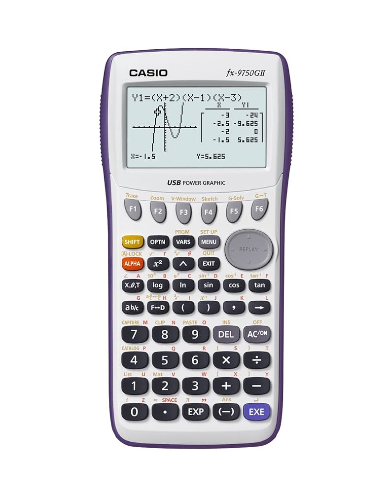 (未使用･未開封品)　CASIO GRAPHIC CALC FX9750GII-LC-UH ar3p5n1 Casio FX-9750GII White Graphing Calculator with USB Connectivity