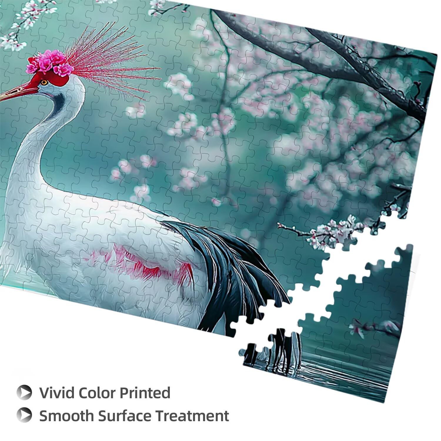 Puzzle para Adultos 1692 Piezas, Grulla Blanca del Lago Puzzle, Difícil, Desafiante, Rompecabezas Encajan Perfectamente, Letras en la Parte Posterior, Regalo para Personas Mayores (179x31cm) v-373