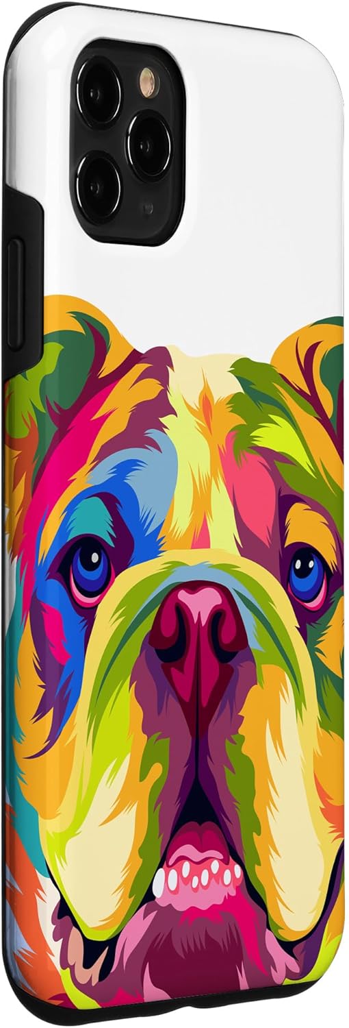 Pop Art English Bulldog Dog Lover Bulldog Case for iPhone 11 Pro Max