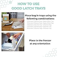 Vista 3 de Magnetic Breastmilk Freeze Flat Trays - Breastpump Accessory to Freeze Breast Milk Storage Bags Flat - (for Most Rectangular Bags, 2oz Tray Set