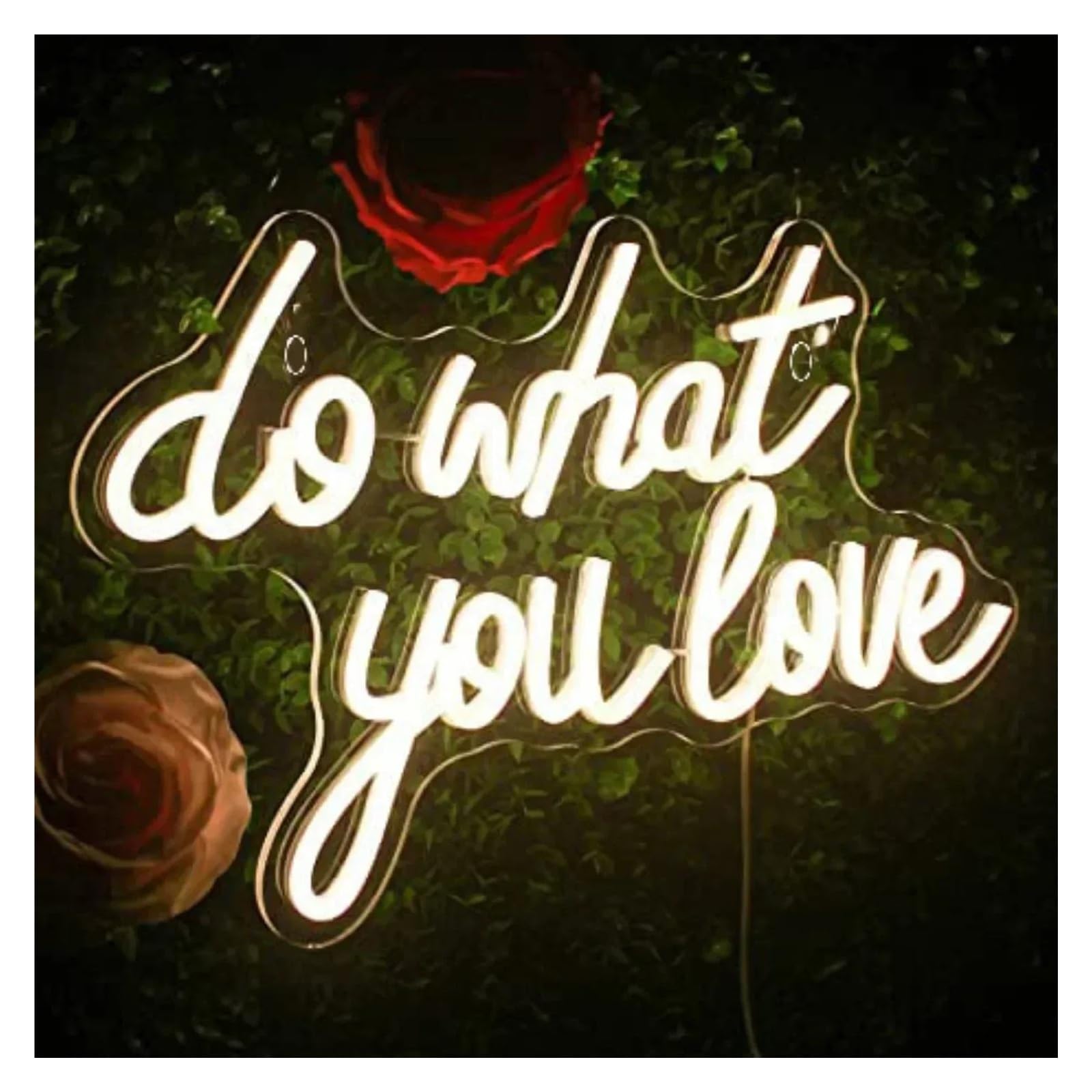 LEMST Signs Lamp Do What You Love Neon Sign for Home Wall Decor Neon Light for Bedroom Game Room Decor 26x42cm