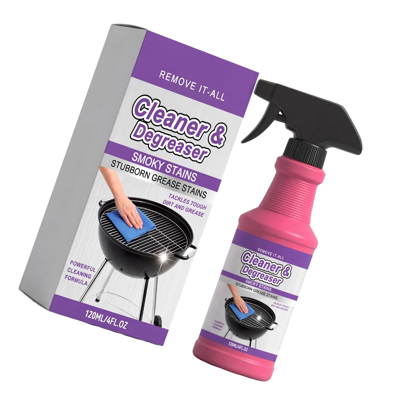 Kalttoy Powerful Oil Stain Cleaner Grease Remover Gentle on Hands Kitchen Cleaner Agent 120ml Oven