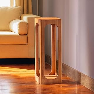 Soild Wood Drink Table, Small Space Decorative Side Table, End Table for Living Room or Entryway Decoration, 8 x 8X 23 Inch, Natural Wood