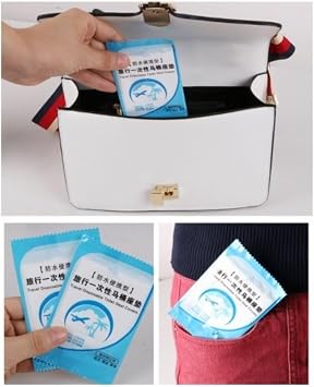 Busstier Disposable Sanitary Toilet Seat Cover - 50 Pieces, Ideal for Travel