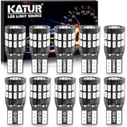 Las Mejores Luces Led Para Autos KATUR T10 W5W LED Bombilla 194 168 Superbrillante Azul 30 * 3014 Chip 12-24V CANBUS Sin Errores Luz de matrícula de cortesía de la Puerta del Mapa del Domo del automóvil