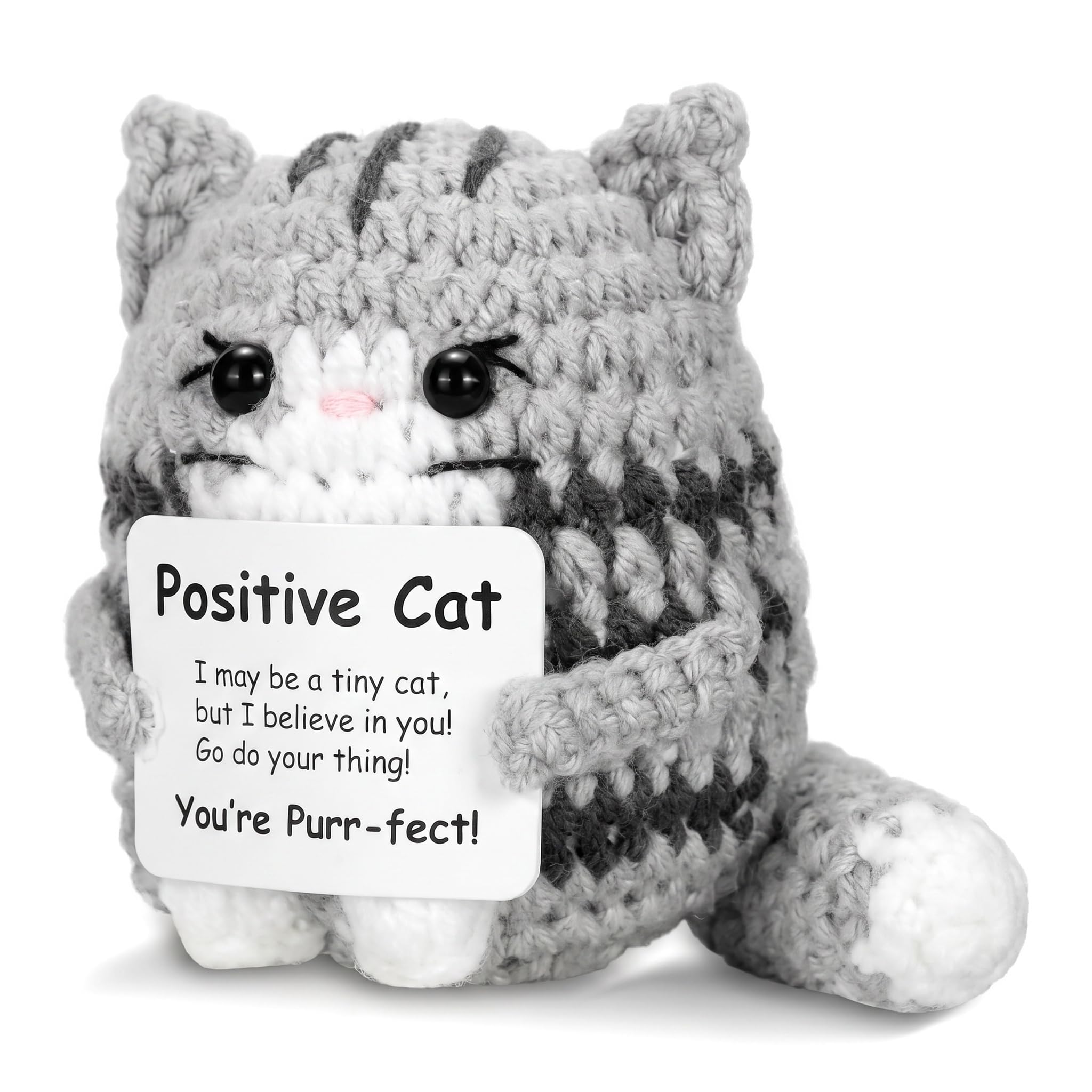 Positive Crochet Animals, Inspirational Positive Toy for Decor Emotional