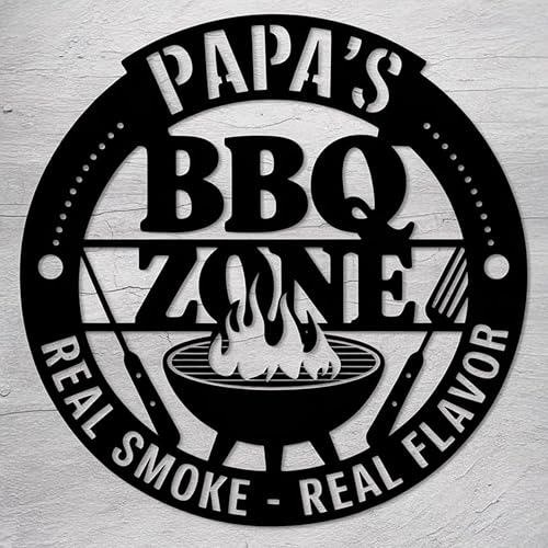 Miniatura 46 de Letrero de metal personalizado para barbacoa, letrero con nombre de bar personalizado para patio trasero, decoración de parrilla al aire libre,