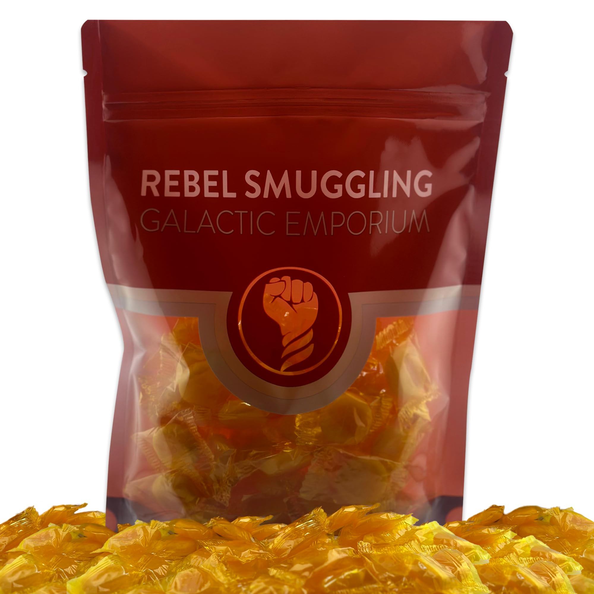 Butterscotch Hard Candy Bulk Individually Wrapped 2LB Bag by Rebel Smuggling Galactic Emporium.