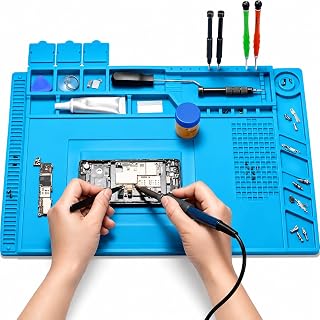 Silicone Soldering Mat for Electronic Repair, 17.7 X 11.8 in, Anti-Static