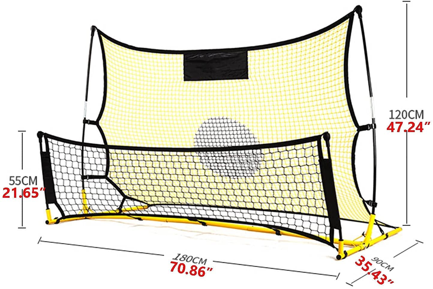 Porta da Calcio per Bambini da Giardino, Porta da Calcio Portatile per Esterni, Porta da Calcio per Bambini e Adulti, Porta da Calcio con Rete a Doppia Faccia, Allenamento di passaggi e Calc