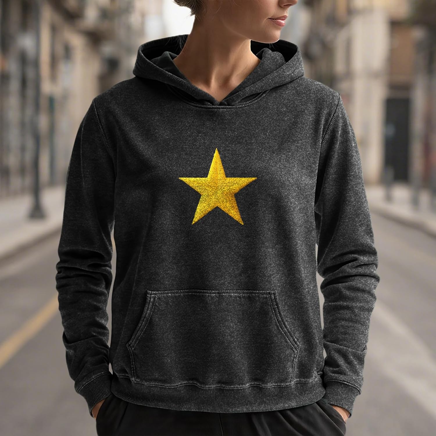 Graphic Sweatshirts for Women Cute Y2k Printed Cotton Pullover Tops Loose Casual Hooded Jumper Fall Winter Hoodies - Image 2