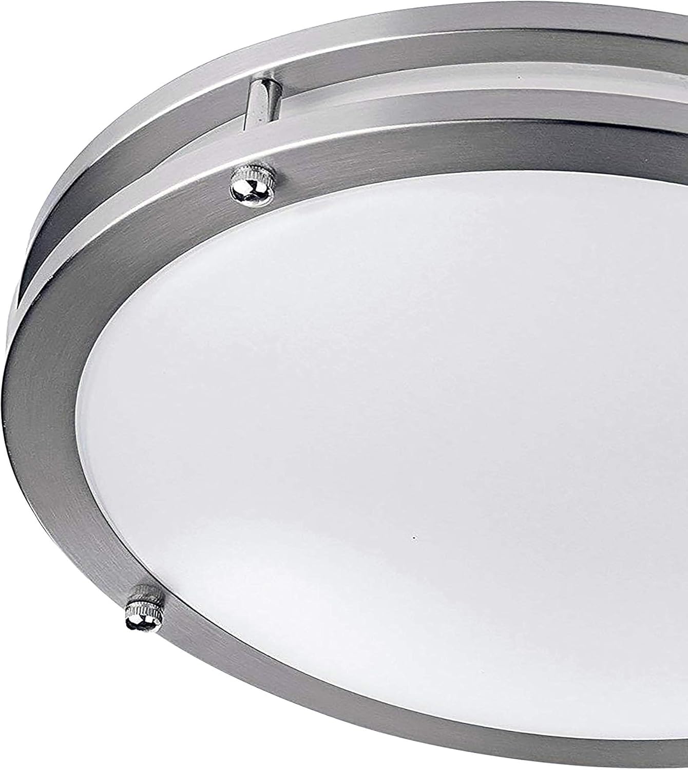 SLEEKLIGHTING LED Flush Mount Ceiling Light Fixture 12 Inch - 21W Low Profile Dimmable Ceiling Light 5 Color Selectable 2700K-5000K Brushed Nickel, 1450 Lumens for LED Indoor Lighting (1)