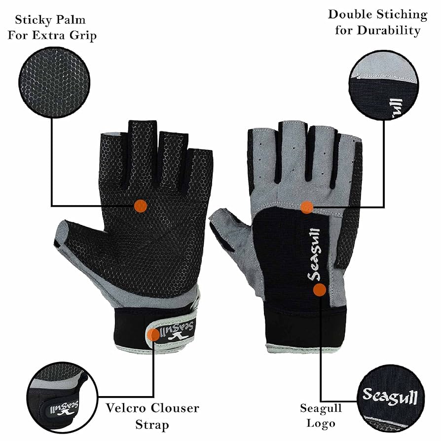Premium Amara Leather SAILING GLOVES/YACHTING GLOVES/BOAT ROPE GLOVES