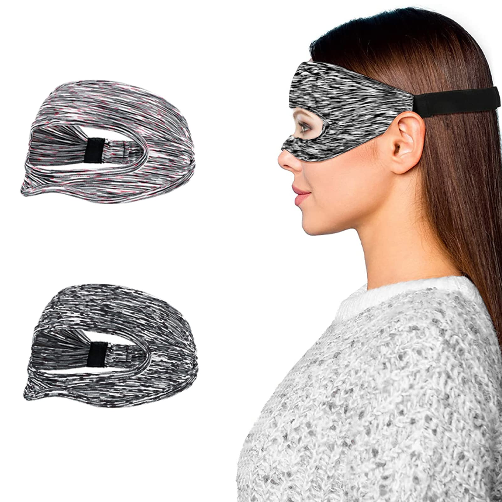 VR Eye Masks Sweat Band VR Face Cover Padding Home Adjustable Sizes for VR Workouts Use with Oculus Quest 2 Oculus Rift Playstation VR (2pcs)