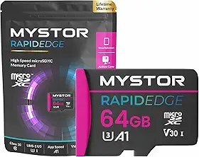 Cartão de memória Go Pro de 64 GB para GoPro Hero 13, 12, 11, 10, 9, 8, 7, 6, 5, 4 Black Max Fusion Session GoPro SD para Action Cam Go Pro Micro SD Storage Gravação de vídeo 4K Classe 10, V30
