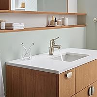 Vista 15 de GROHE 34271ENA Concetto, Single Hole Single-Handle S-Size Bathroom Faucet 1.2 GPM Less Drain, Brushed Nickel