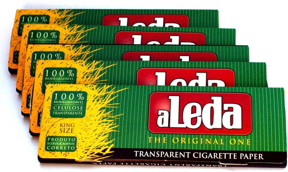 5 Booklets Aleda Transparent Rolling Paper King Size