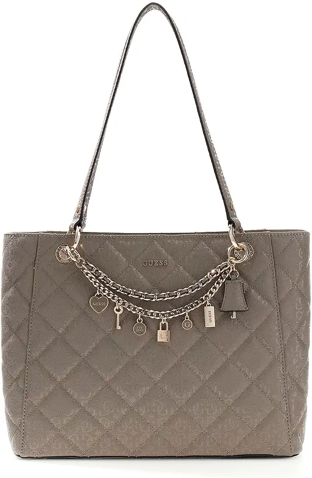 GUESS shoulder shopper Libby Taupe