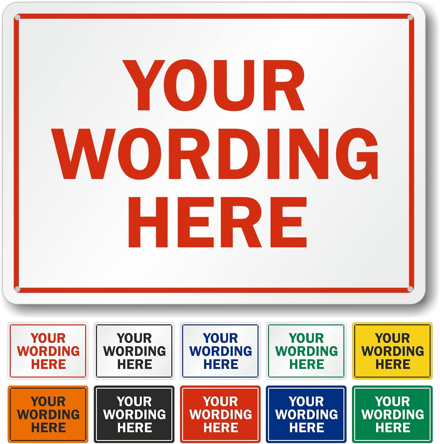 SmartSign Custom 10x14 Metal Sign - Personalized Rust-Free Laminated Aluminum Outdoor Sign for Business, Home, AirBnB, Made in USA