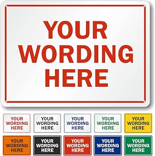 SmartSign Custom 10x14 Metal Sign - Personalized Rust-Free Laminated Aluminum Outdoor Sign for Business, Home, AirBnB, Made in USA