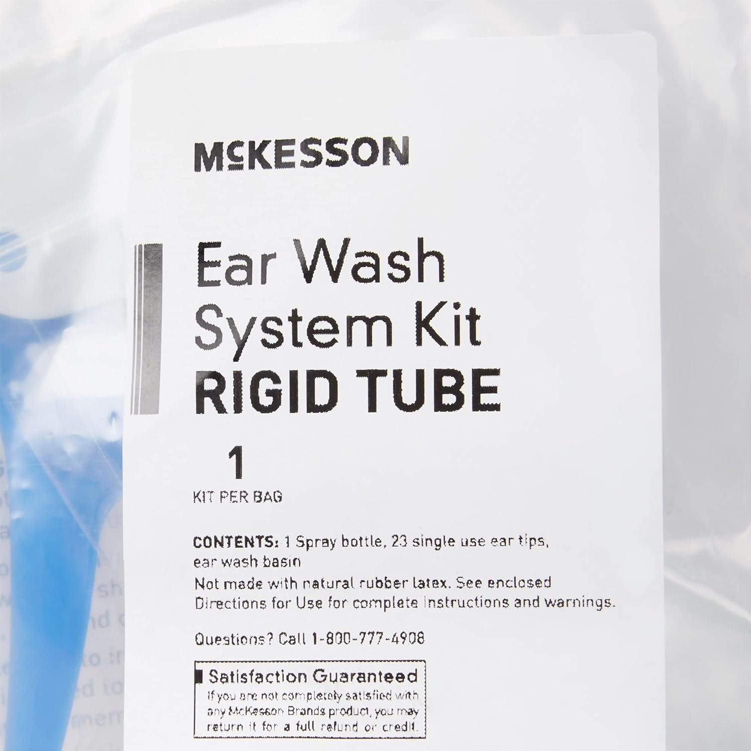 McKesson Ear Wash System Kit - Includes Spray Bottle, Rigid Tube, Ear Wash Basin, and Ear Tips - Blue and White, 16 oz Bottle, 1 Count, 1 Pack