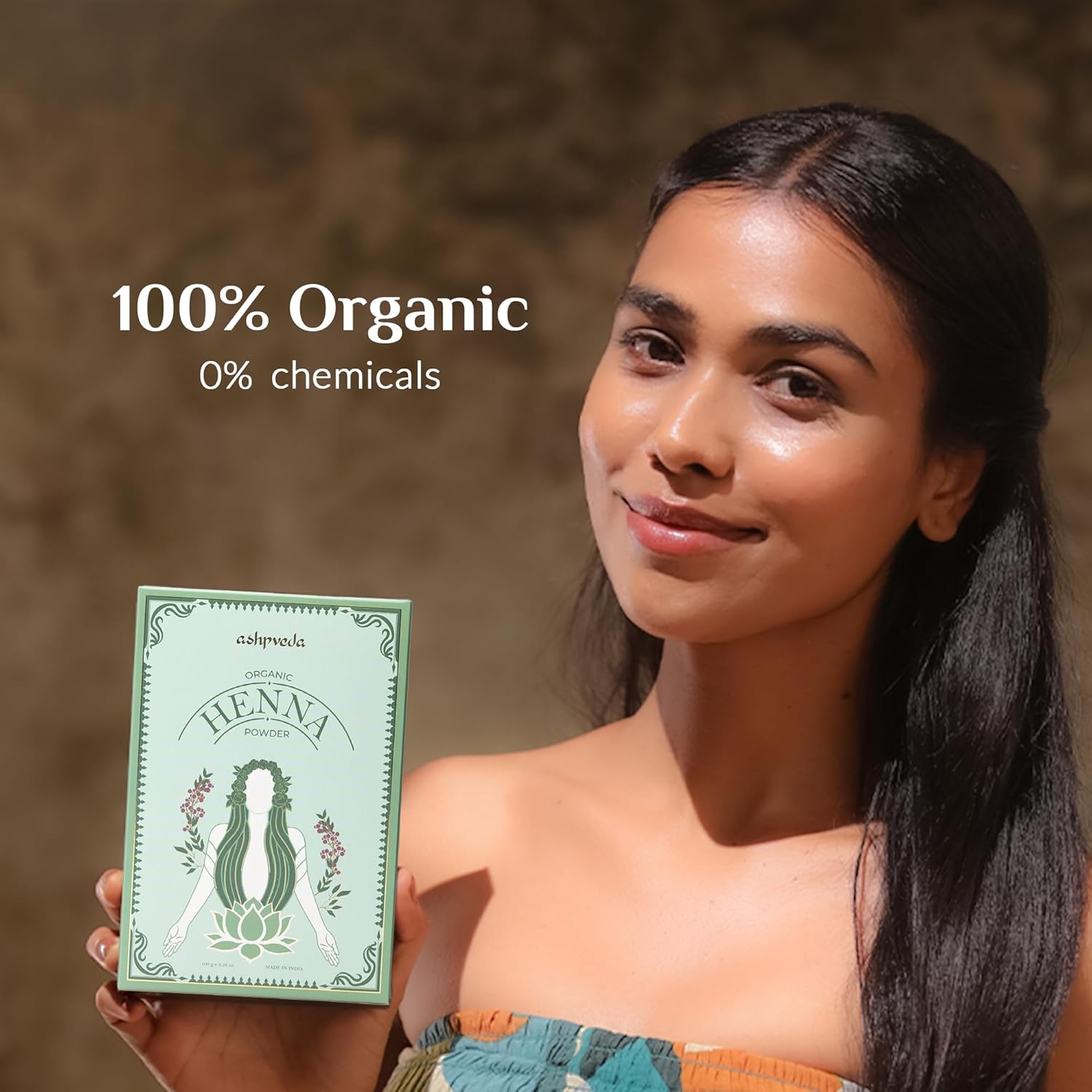 Organic Henna Powder Hair Colour - Triple Refined, Sun Dried, Natural & Herbal Premium Henna Powder with Shikakai and Bhringraj | No Ammonia, No Chemical | Nourishes Hair and Scalp (100 gm)