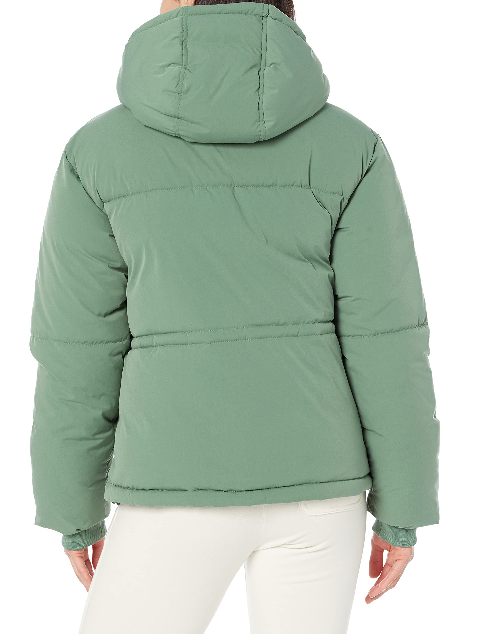 Amazon Essentials Damen Kurz Geschnittene Daunenjacke mit Kapuze, Puffer Winterjacke für Damen (in Übergröße erhältlich)