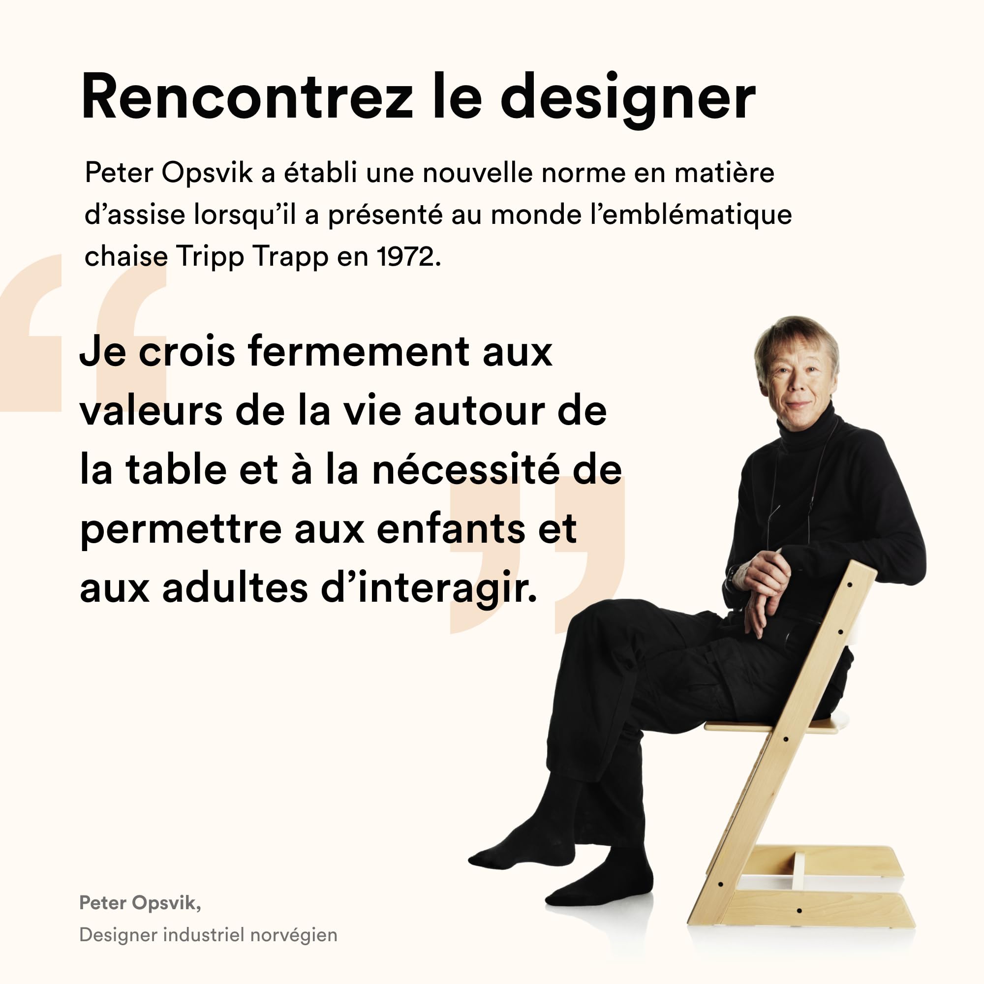 Chaise Tripp Trapp Stokke, Naturel - Chaise évolutive et réglable, adaptable de la naissance à l’âge adulte - Pratique, confortable et ergonomique - Design classique