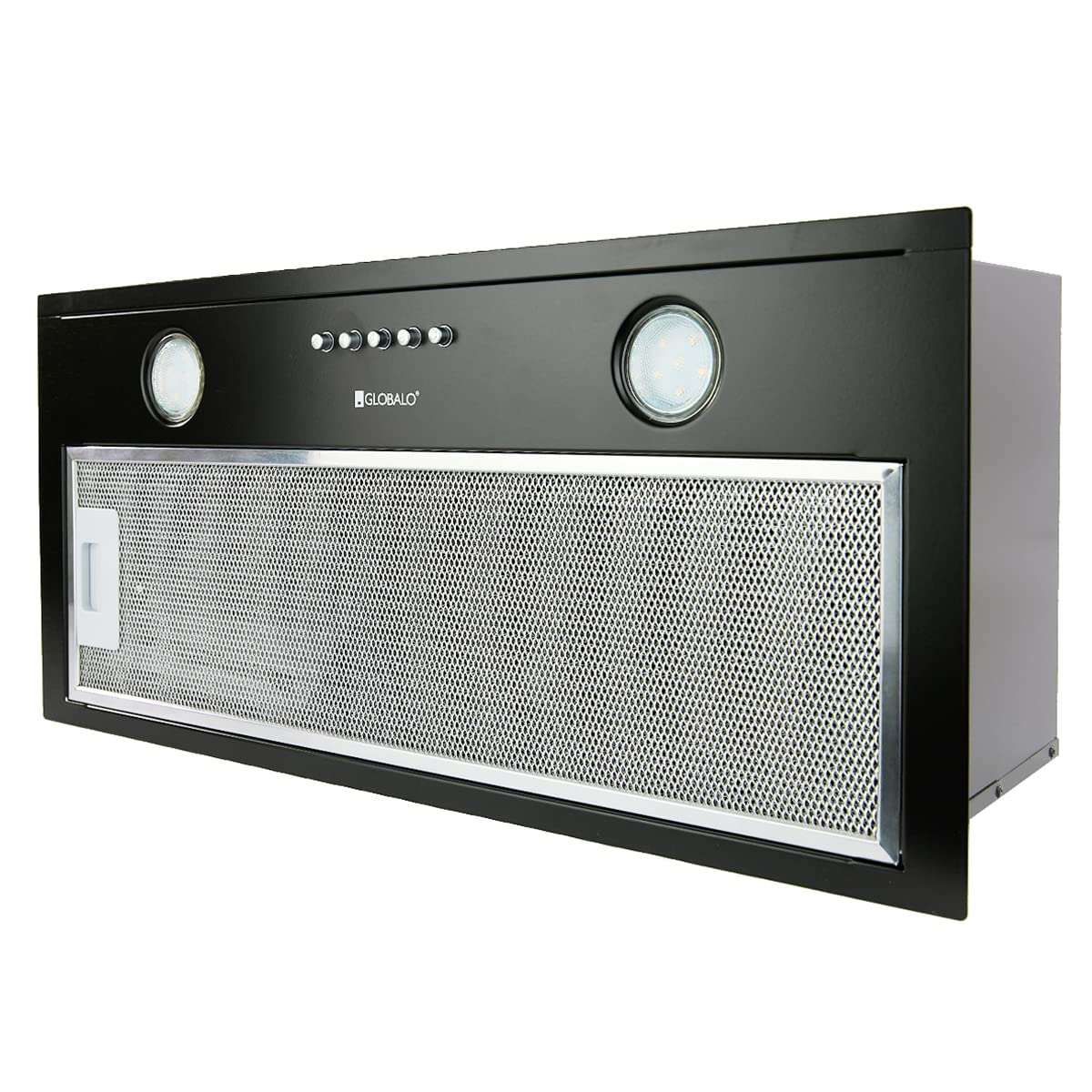 hotte aspirante encastrable, meuble bas hotte aspirante de cuisine, hotte aspirante encastrée 60 cm, meuble bas série acier de cuisine, Delico 60.1 Black