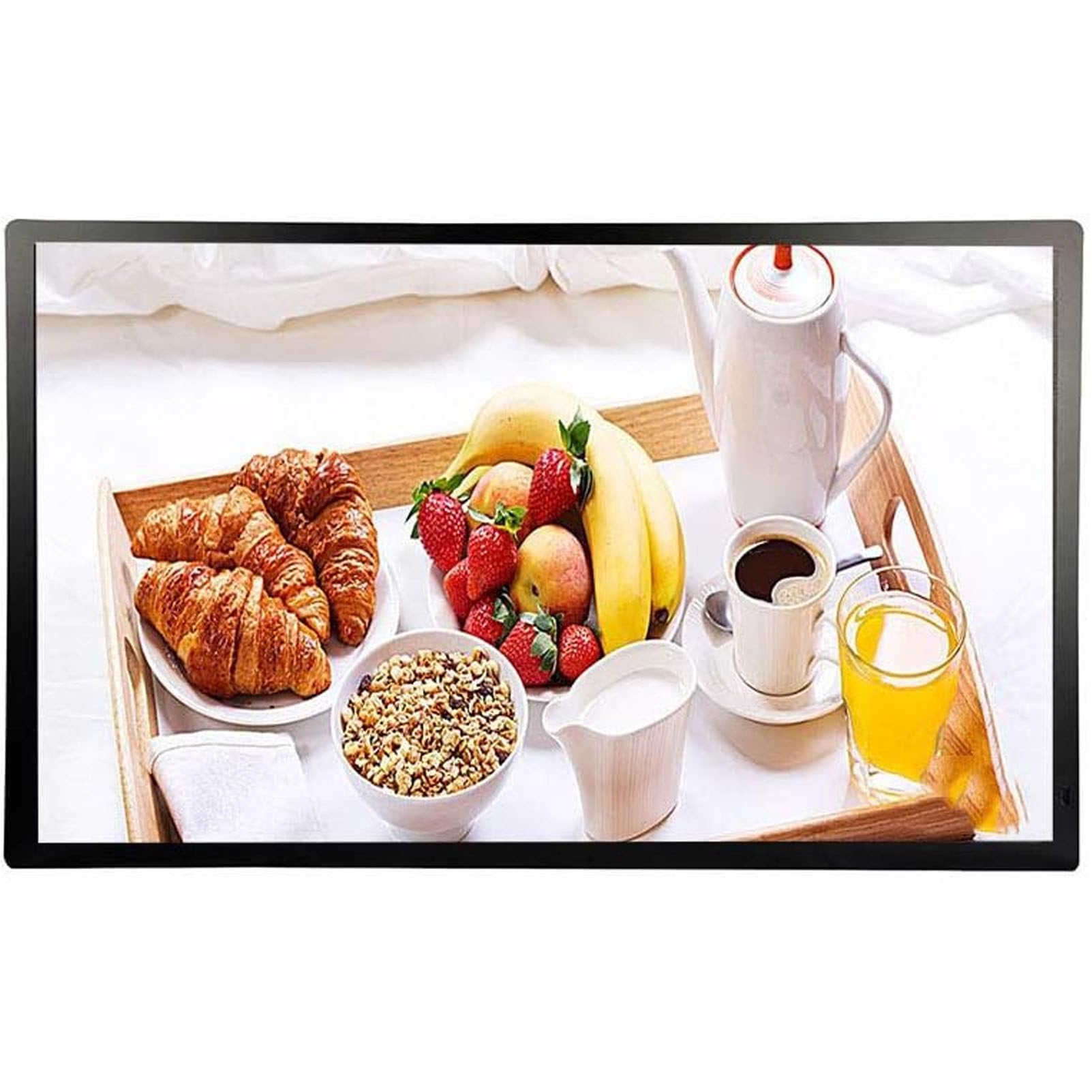 PioMue LED Advertising Screens, Commercial LCD Monitor, Digital Kiosk, Digital Signage Display, New Content Display,U-Disk Plug&Play+Horizontal/Vertical 21.5in