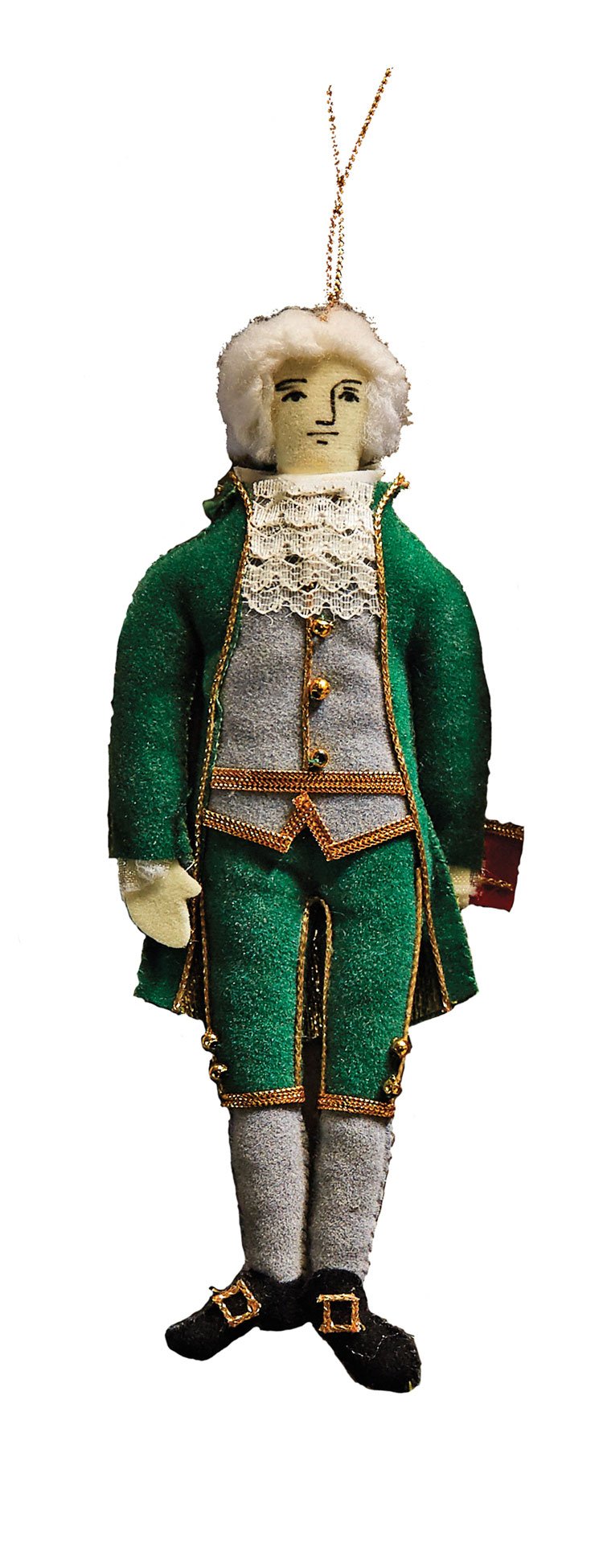 ZEYUMEEThomas Jefferson Christmas Ornament, Green, 16cm