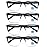OLOMEE Black Clear Reading Glasses Men Blue Light Blocking Large Oversized Wide Readers +2.00 Cheaters w/Big Head/Large Face