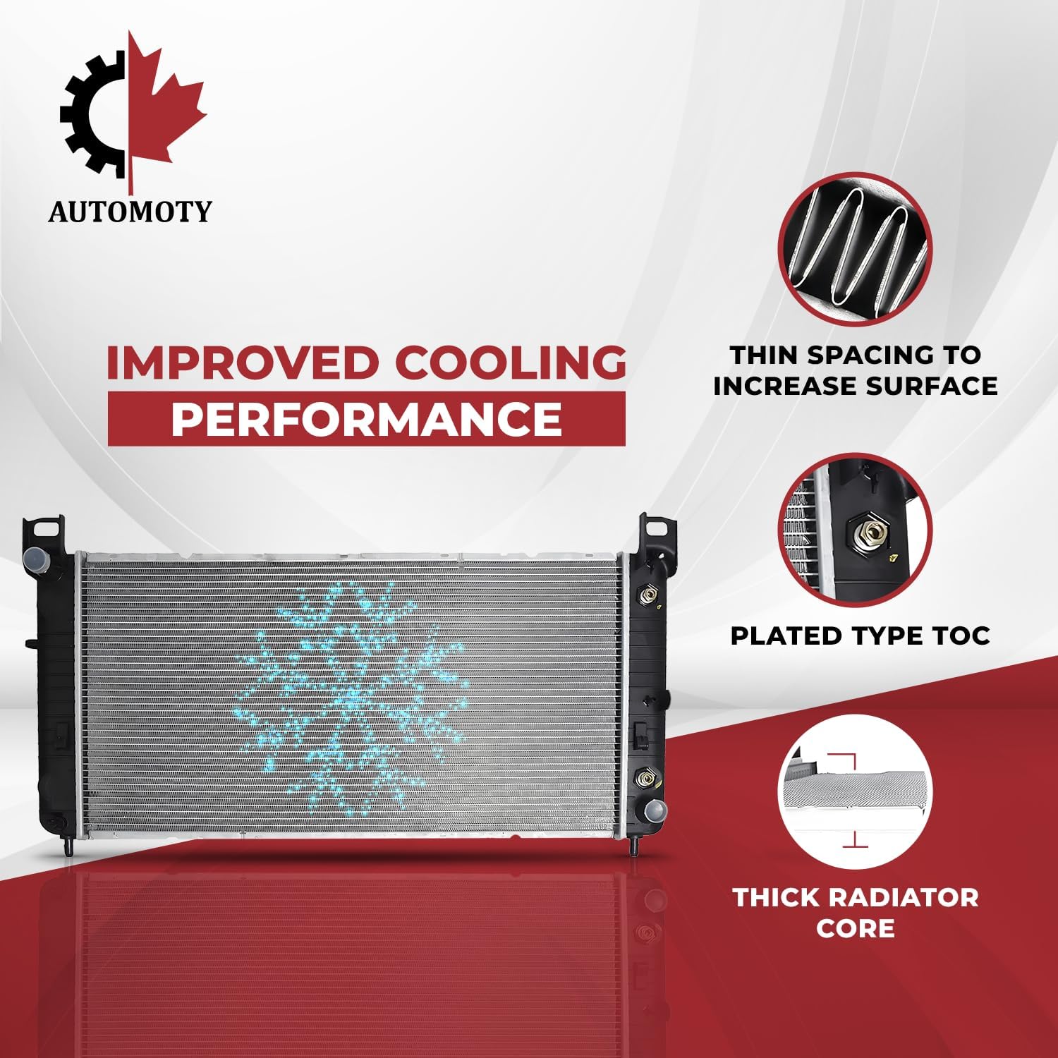 Canada radiator 2423 compatible with Cadillac Escalade, Chevrolet Avalanche, Chevrolet Silverado, Chevrolet Tahoe, Chevrolet Suburban, GMC Yukon, GMC Sierra
