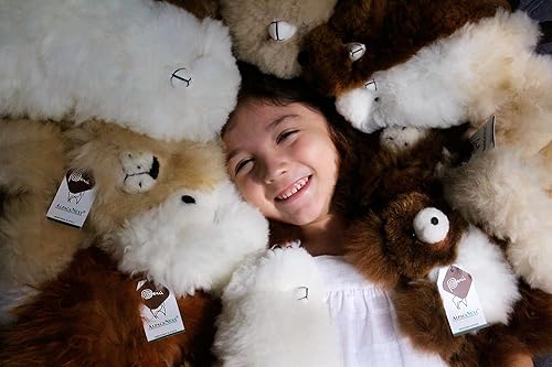 Miniatura 50 de Ositos de peluche suaves y tiernos de alpaca para bebé, 9 pulgadas, animal de peluche de alpaca premium hecho a mano en piel auténtica de Alpaka.