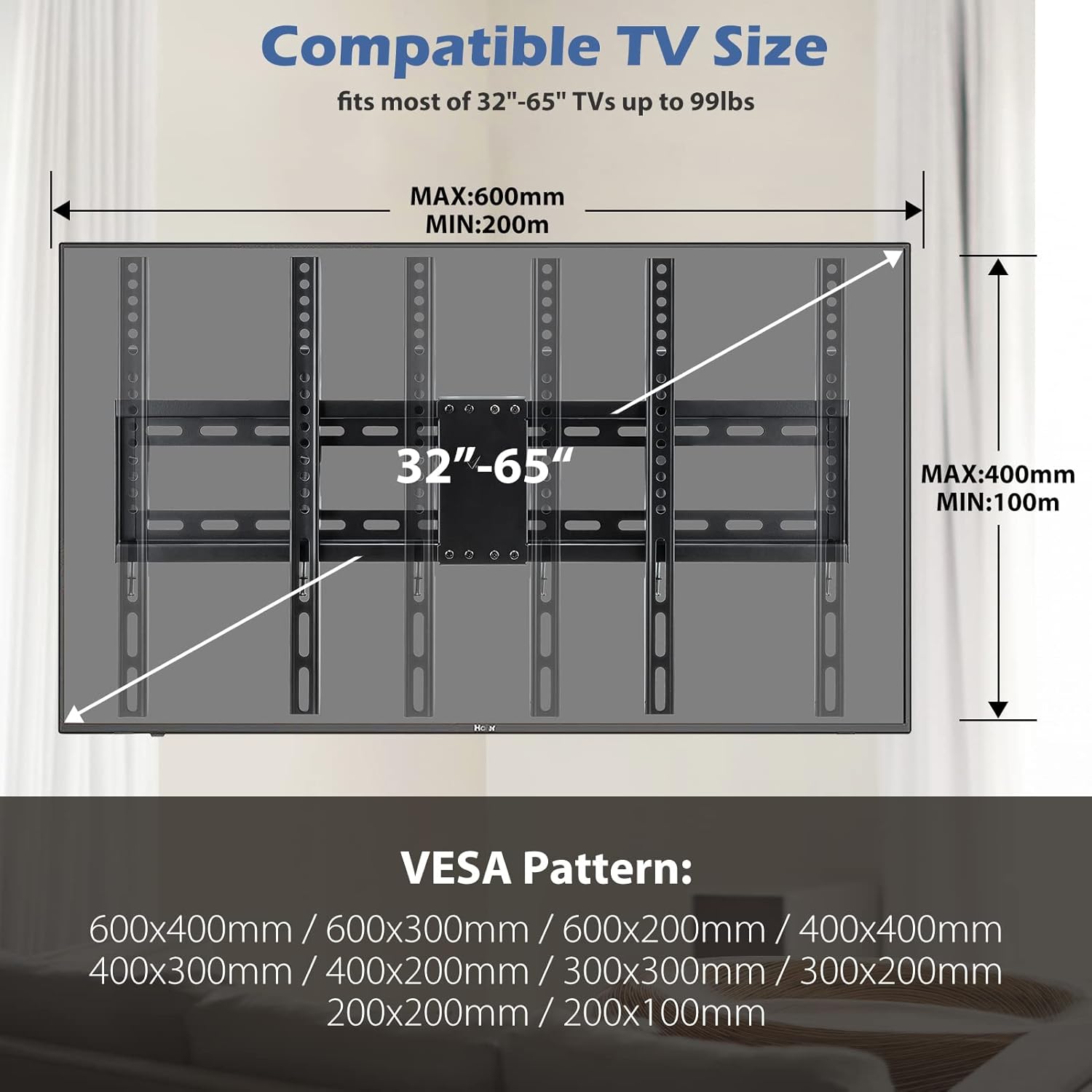 Gеt Sресіаl Prісе Vemount Corner TV Wall Mount Full Motion Corner TV Mounts for 32-65 inch LCD LED OLED Flat Curved Screen TVs up to 99 LBS Articulating Corner Mount TV Bracket with Max VESA 600x400mm Swivel Rotate