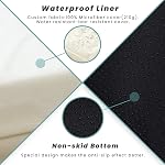 Laifug Mousse Orthopédique pour mémoire Extra grand lit de chien avec oreiller et liner imperméable & Couverture lavable amovible & Conception intelligente (Grande)46 de pouce x28 de pouce x8 de pouce, gris)