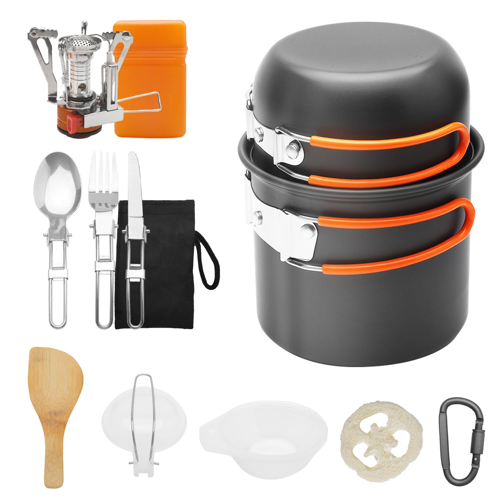 camping töpfe für gaskocher HENGBIRD Geschirr Set, Campingkocher Set Faltbar Camping Kochgeschirr Set, Camping Kocher Set mit Edelstahl Besteck, Camping Gaskocher, Camping Kochset für Outdoor Picnick 1-2 Person Sport & Freizeit Prerow: Ahoi Camp Darß YMM_2021_Toyota_GR_Supra_20L Color:Black Grey