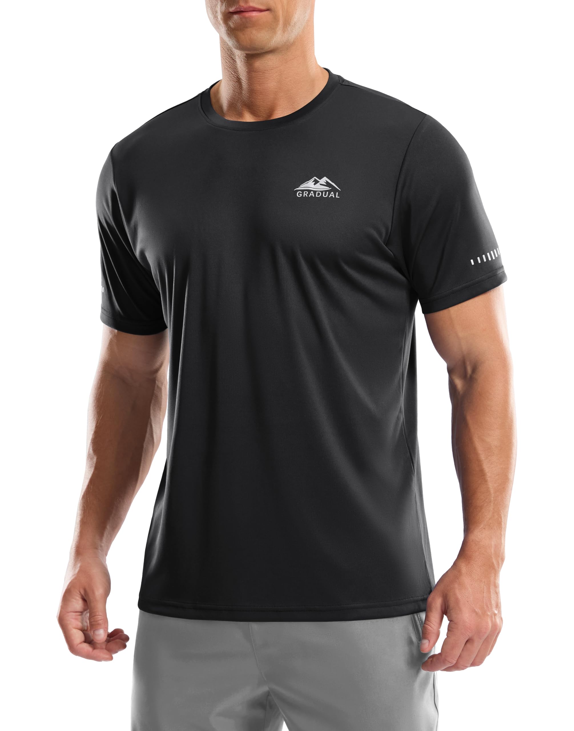 Men's UPF 50+ Sun Protection Dry Fit Workout T-Shirts Rash Guard Swim Shirts Moisture Wicking Tee for Athletic, Beach, Hiking