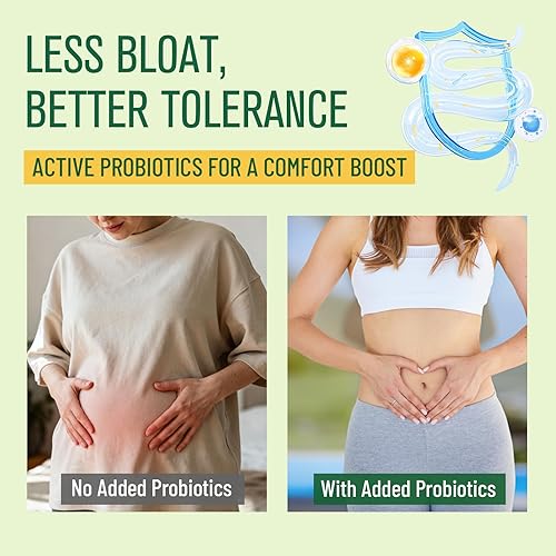 Miniatura 6 de Proteína en polvo a base de plantas de 1.06 oz, proteína vegana 5 en 1, vainilla, 0.00 oz de azúcar, con 20 mil millones de UFC de probióticos,