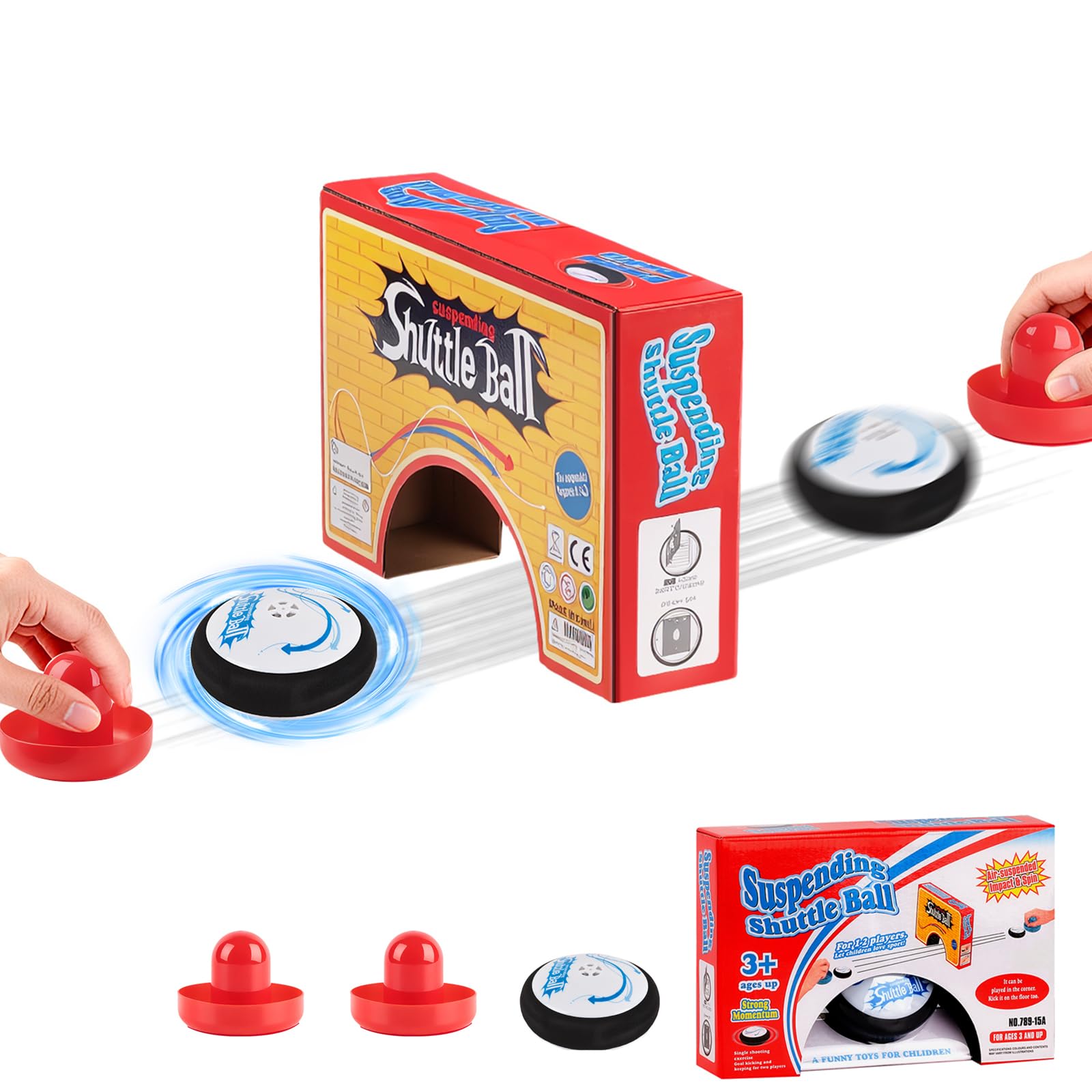 Portable Air Hockey - Portable Tabletop Game With 2 Strikers, Ice Hockeys Game, Electric Floating Hockey Set, Funny Family Games for Adults