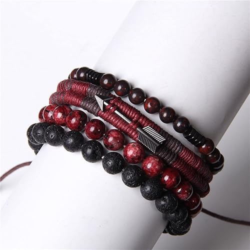 Miniatura 2 de Juego de pulseras vintage para hombre pulseras de flecha natural joyería para mujer