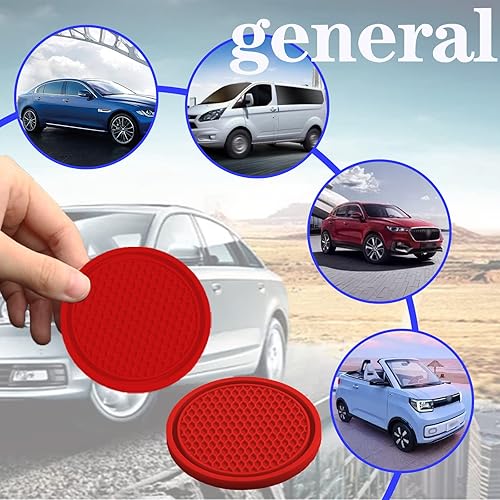 Miniatura 5 de Sodcay 4 posavasos para automóvil 275 pulgadas de PVC antideslizante portavasos de 275 pulgadas posavasos de té fijo impermeable de panal universal