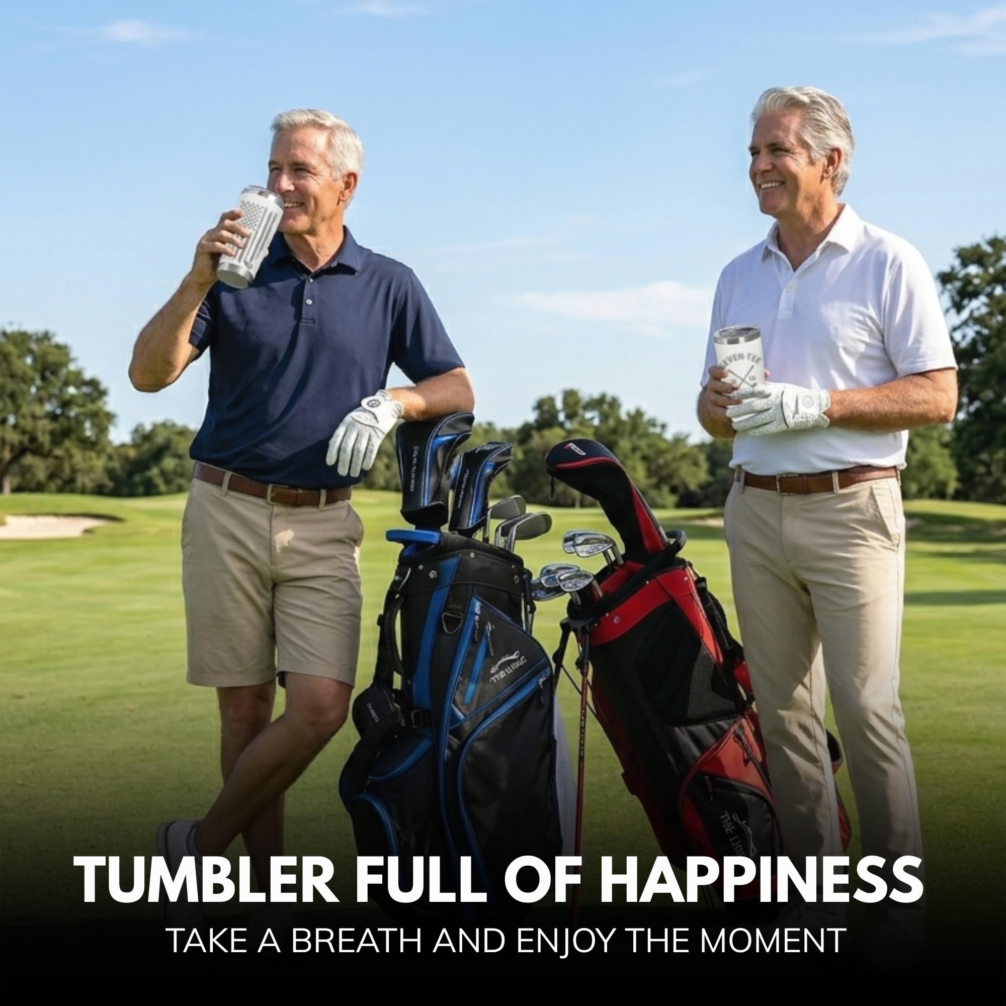 Golf Birthday Gifts for Men - Seven-Tee and Still on Par 70th Birthday Tumbler, Gift for 70 Year Old Man, 70th Bday Golf Gifts, Father Day, Christmas Gift for 70 Year Old Man, Dad, Grandpa