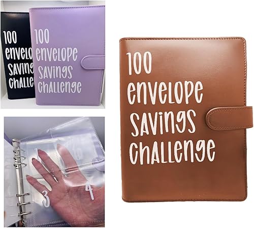 Carpeta de desafío de 100 sobres  Una manera fácil y divertida de ahorrar $5,050  Carpeta de desafíos de ahorro, carpeta de presupuesto con sobres