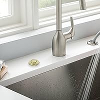 Vista 6 de Sink Top Air Switch Kit Garbage Disposal Part by CLEESINK (LONG/3.5", Brushed Gold)