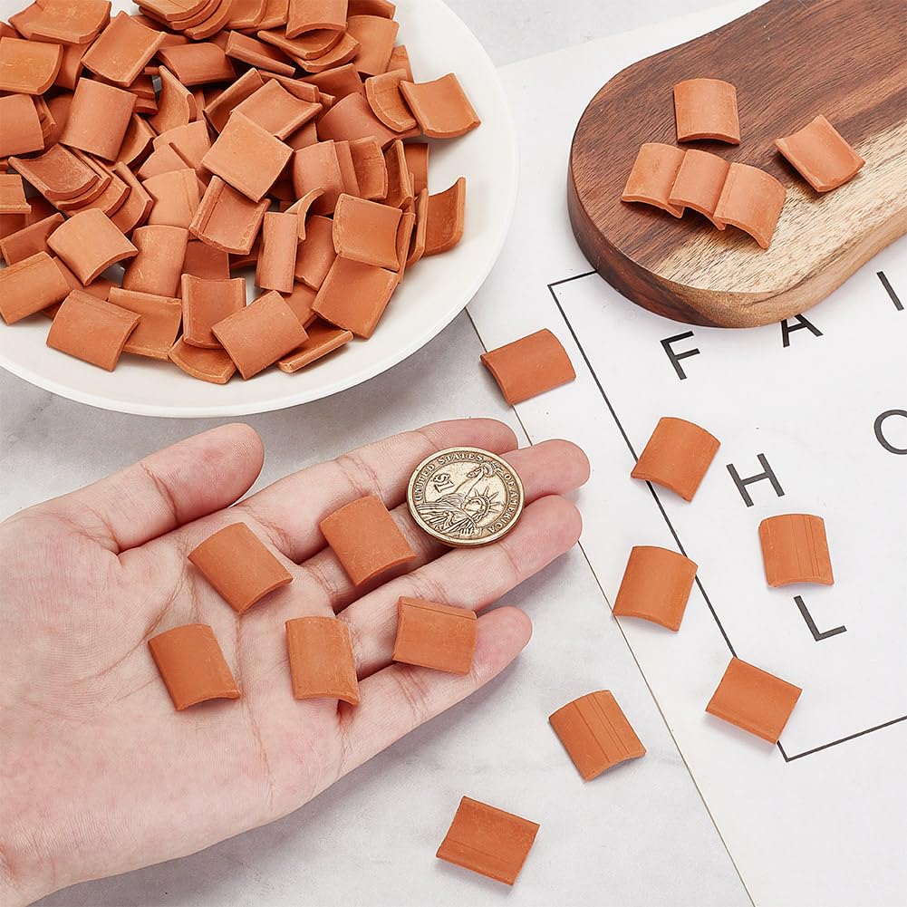 GOMAKERER About 120 Pcs Mini Red Roof Tiles - Image 4