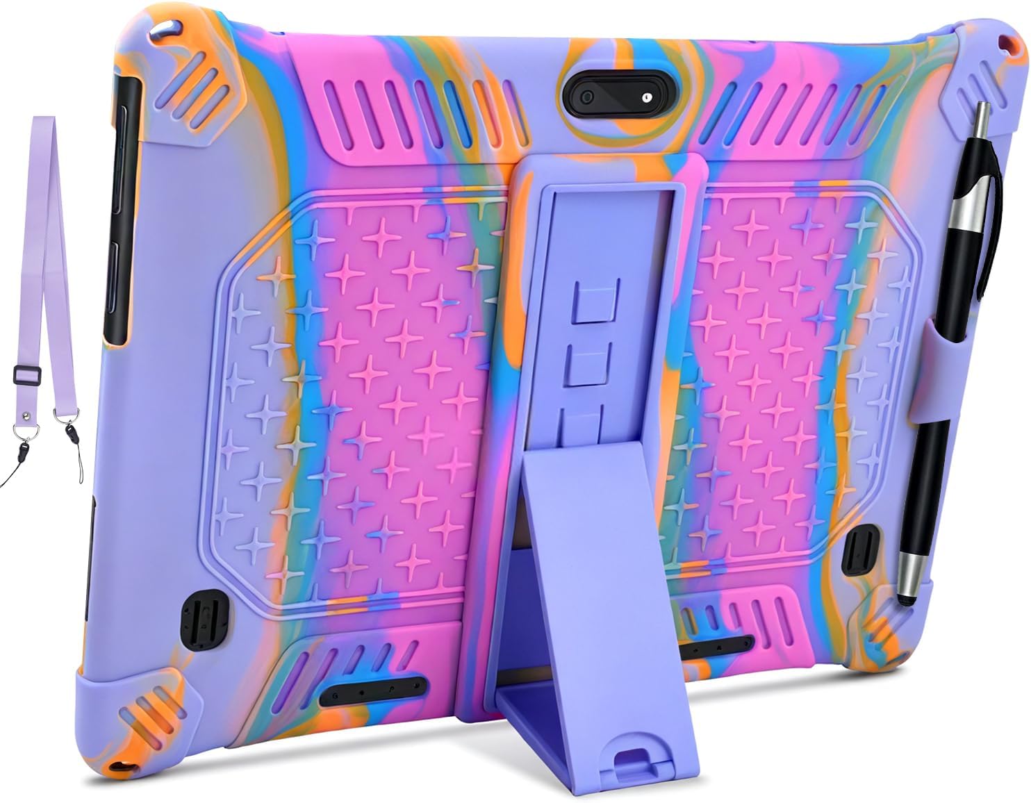 – KATUMO Universal Case for 10 inch tablet, Case for AXETOP 10 Inch/Padgene 10.1/ Veidoo/PRITOM Tablet 10 /TOSCiDO Tablet 10 /QIMAOO 10.1 /YITAOERA 10.1,with Stylus Pen Shoulder Strap